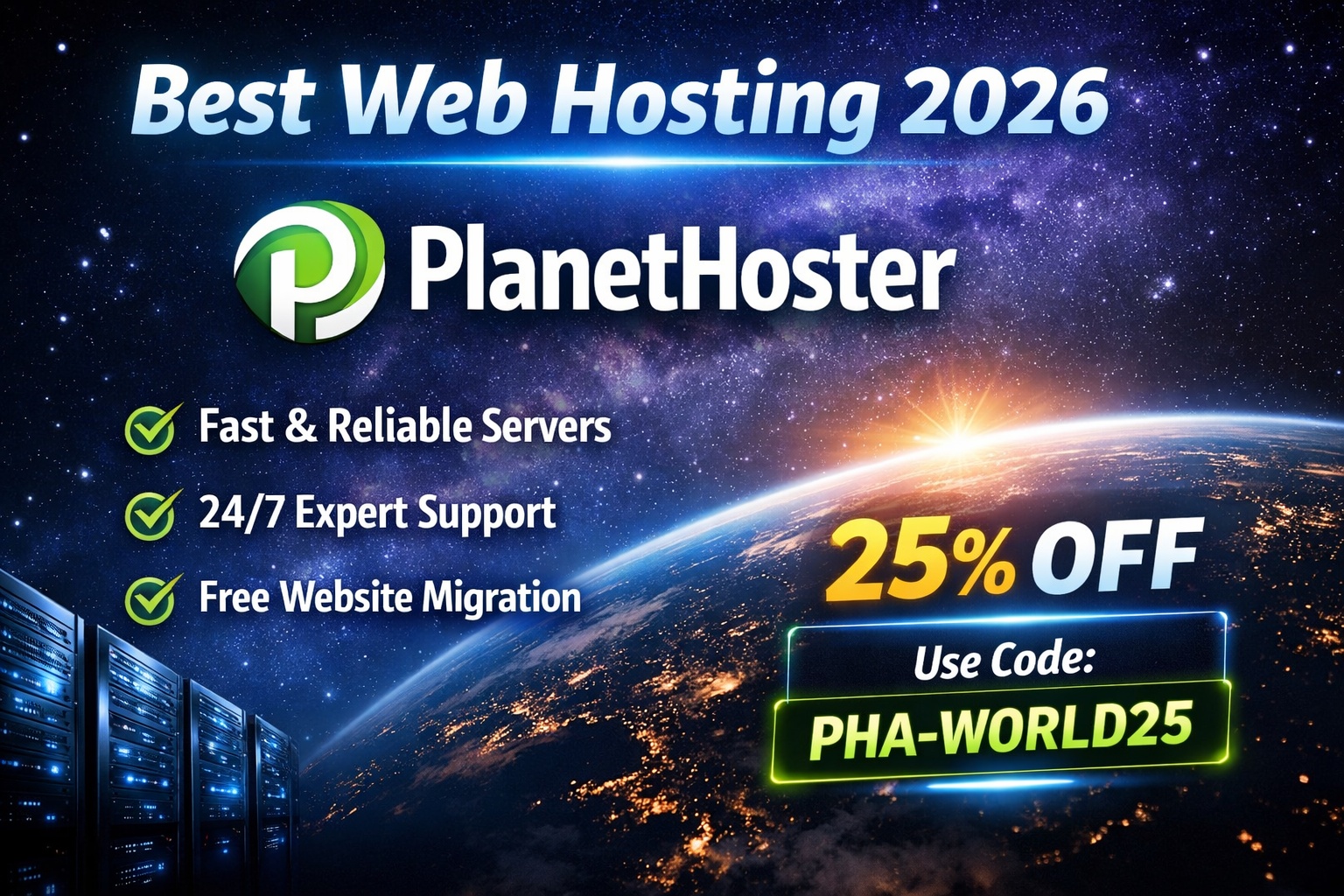 Best Web Hosting 2026: PlanetHoster Review + Discount Code PHA-WORLD25